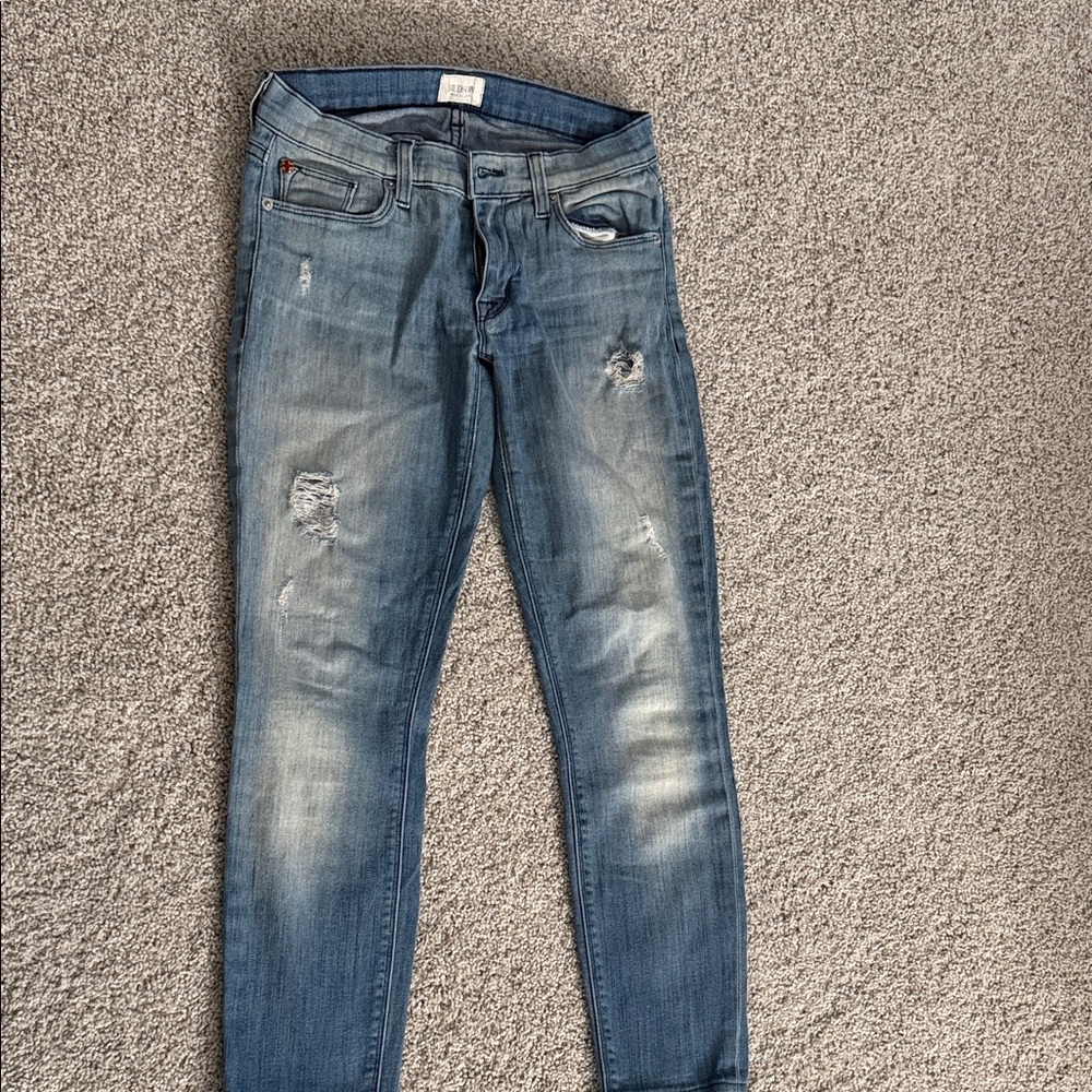Hudson Jeans Women's Distressed Blue Skinny Jeans